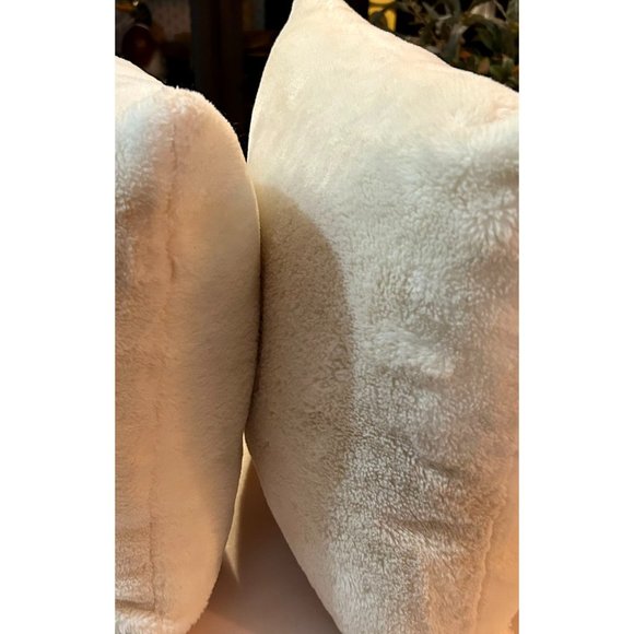 Pair Wamsutta Furry 16x16 Throw Pillows - Picture 2 of 4
